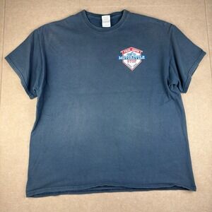Frio Canyon Motorcycle Stop Three Twisted Sisters Texas XL Dark Blue Bike Tee